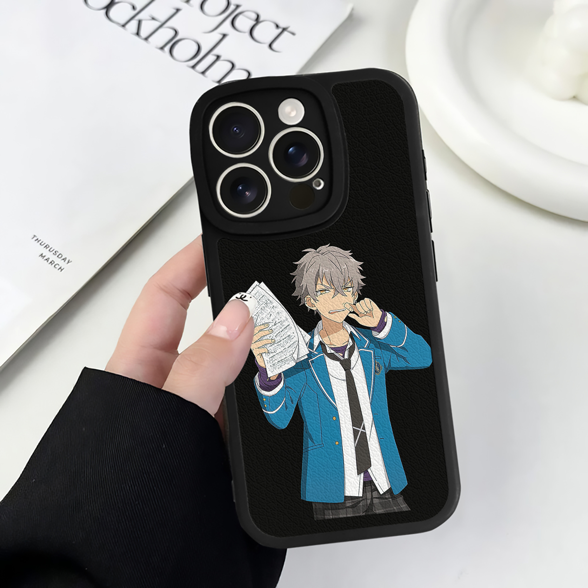 （画像用） あんさんぶるスターズ! Ensemble Stars 【iPhone 16シリーズ対応】シリコンスマホケース（レザー調） 材質：シリコン